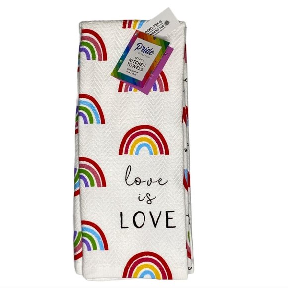 Unbranded Other - Pride Love is Love Rainbow Kitchen Towels Set (2)